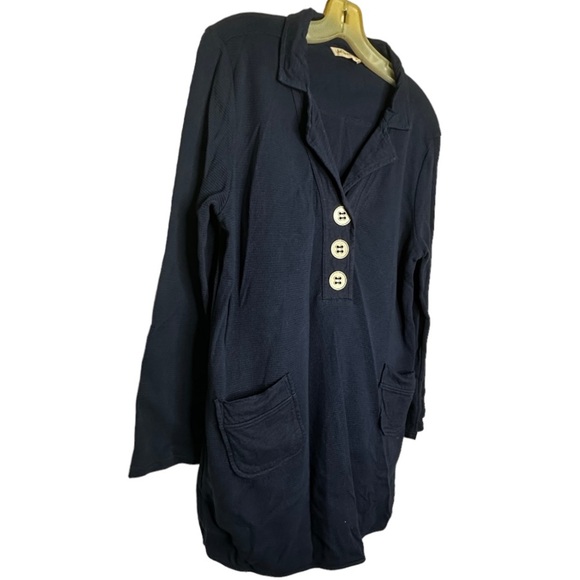 Soft Surroundings Navy Dress With Pockets - Picture 3 of 6